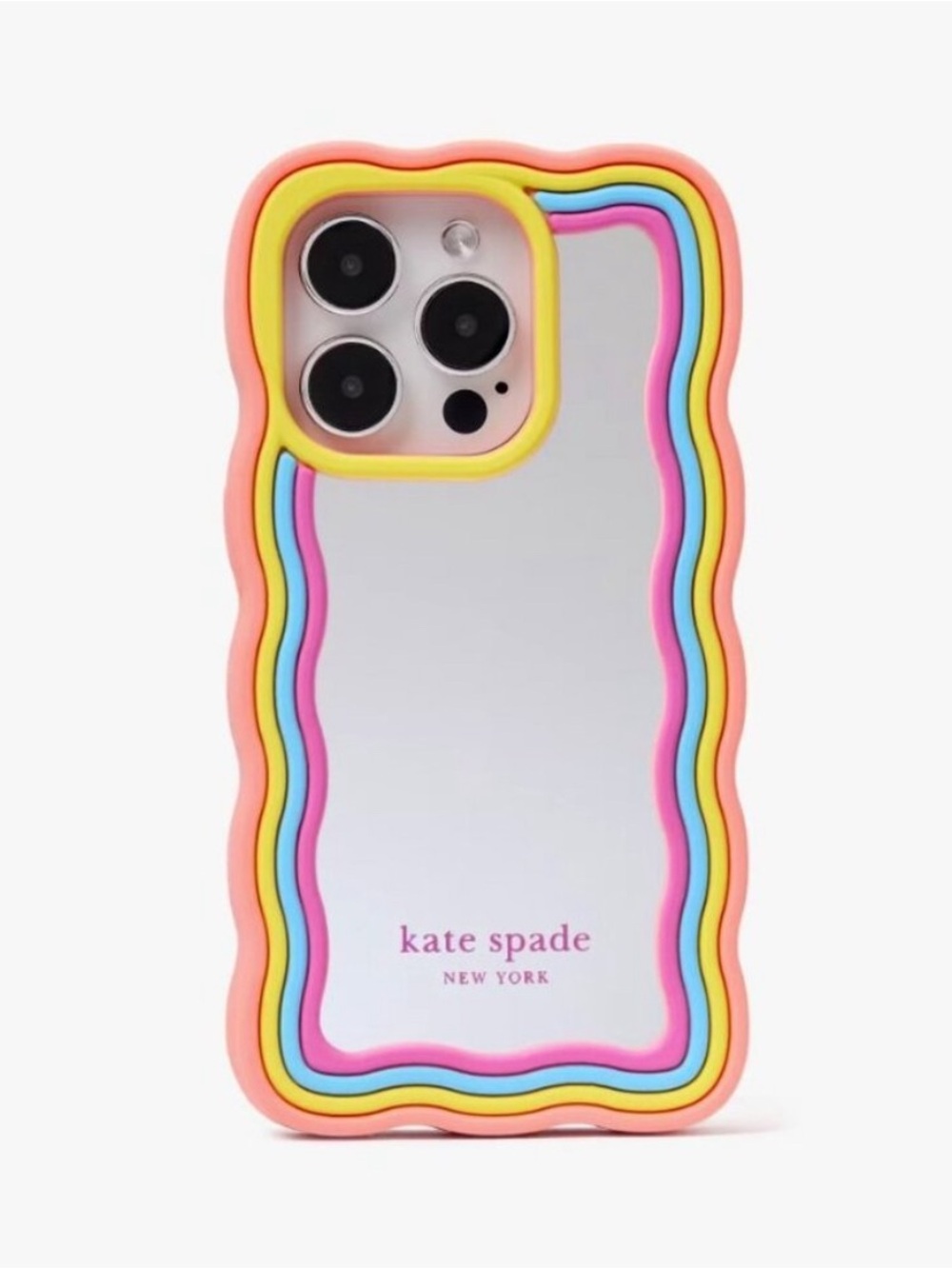 New Kate Spade Rainbow Mirrored Case for iPhone 15 Pro